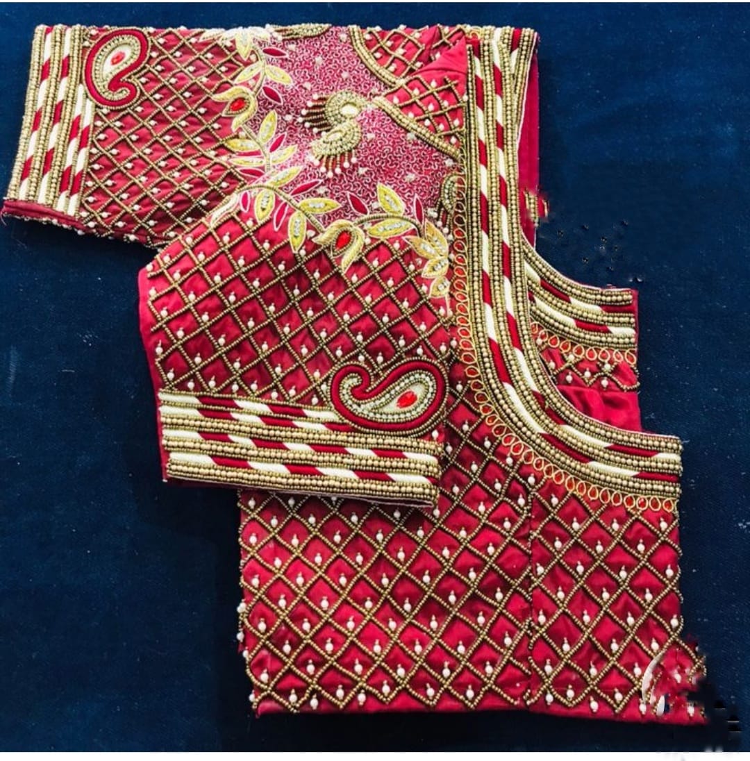 Krishnavenimaggam Design on Twitter: "Full Heavy Bridel Work In Lbow Hands # aariwork #maggamwork We undertaken orders for All types of maggam works ,  Bridal Blouses,Blouse Designing, customization and Ladies tailoring.For  Orders visit
