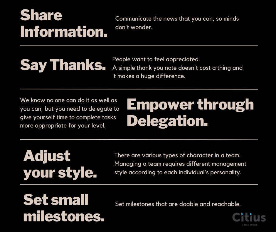 SolutionsCitius's tweet photo. Becoming a leader is a job, it's a commitment that requires time, a lot of patience, self-improvement/development and compassion to people.
Here are some useful tips...
#management
#leadershiptips
#citiuscolutionscorporation
#citiuscustomerservice
#greatcustomerservice https://t.co/e5SEcyoqf2