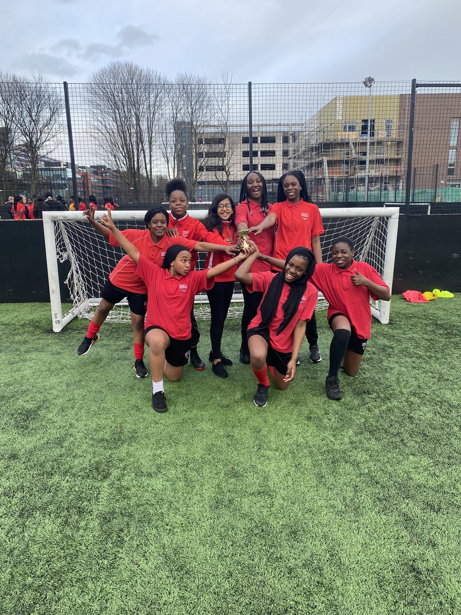 TrinityHighPE's tweet photo. A great afternoon for the girls inter-form Football finals. Here are the winning teams 7Auz and 8DPR. Well done 👏🏽 #TeamTrinity #oneteam #teamork #interform #interhouse https://t.co/tTb1IF8YUL