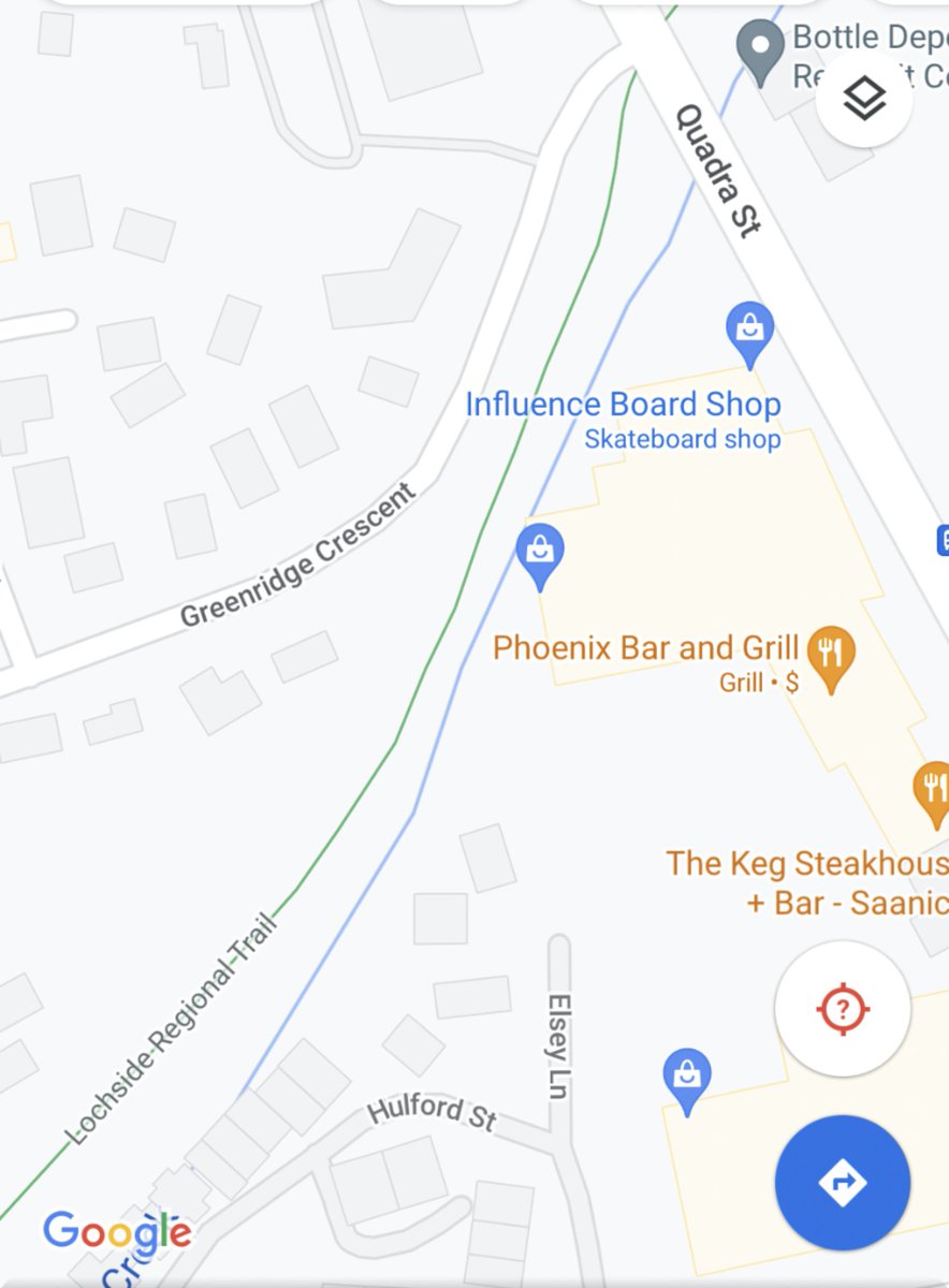 SocMedGirlyyj's tweet photo. If I was being pedantic about #Saanich geography at tonight's @saanich Council meeting, I would point out that the #GallopingGoose does not cross Quadra St. Not even close. The #LochsideTrail, however, certainly does. π
IF I was being pedantic, that is. π https://t.co/TuhrFj9TtC