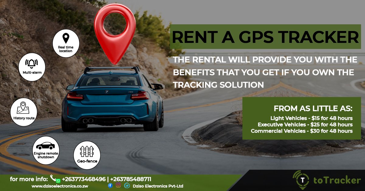 malvinmahati's tweet photo. NEED A RELIABLE VEHICLE TRACKING SERVICE IN ZIMBABWE FOR YOUR VEHICLE, from short term 48hr+ and long-term 1month+ WE COVER ALL VEHICLES!! #ToTracker
15usd-$120usd
https://t.co/uYLKqNtWeB
https://t.co/KeK2uGbWNd
https://t.co/ob8GxWZV9d 
#zimbabwean #Harare https://t.co/MM6gxDbK4G https://t.co/1riFVj9Aji