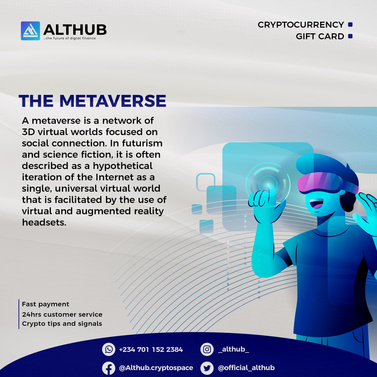 officialalthubs's tweet photo. #Metaverse #blockchain #BTC https://t.co/On88cCqucB