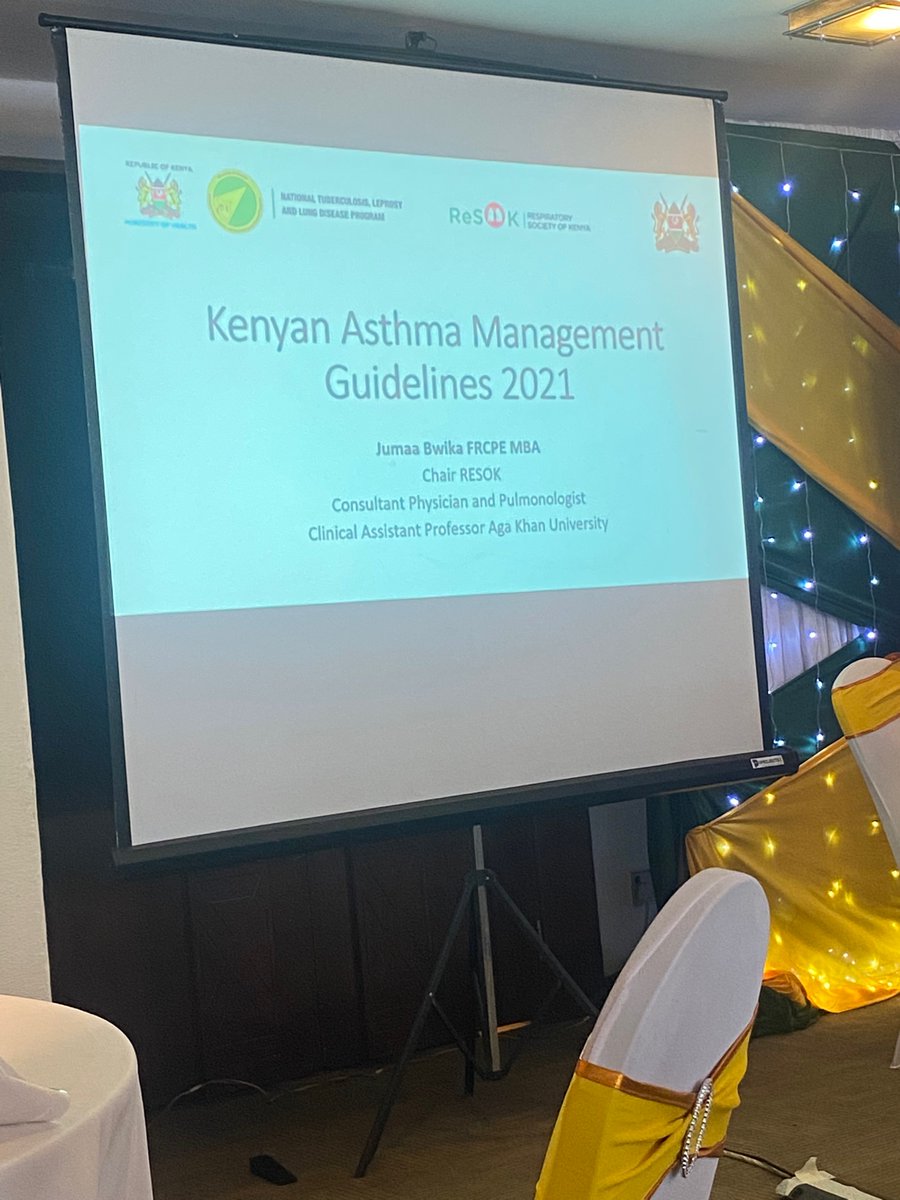 MungaiBrenda's tweet image. Launch of lung health policy documents. Prof Bwika from @ReSoKenya giving updates on what is the new asthma guidelines. Inhaled  corticosteroids are the cornerstone of asthma management.