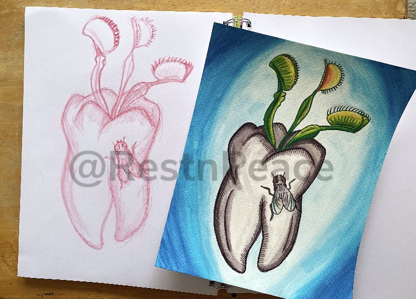 RestnPeaceEtsy's tweet photo. Finished Patreon painting for March #artist #art #patreon #patreoncreator #patreonart #painting #teeth #teethart #teethdrawing #gothic #artwork #gothic #gothicart https://t.co/0aHT7VwrRa