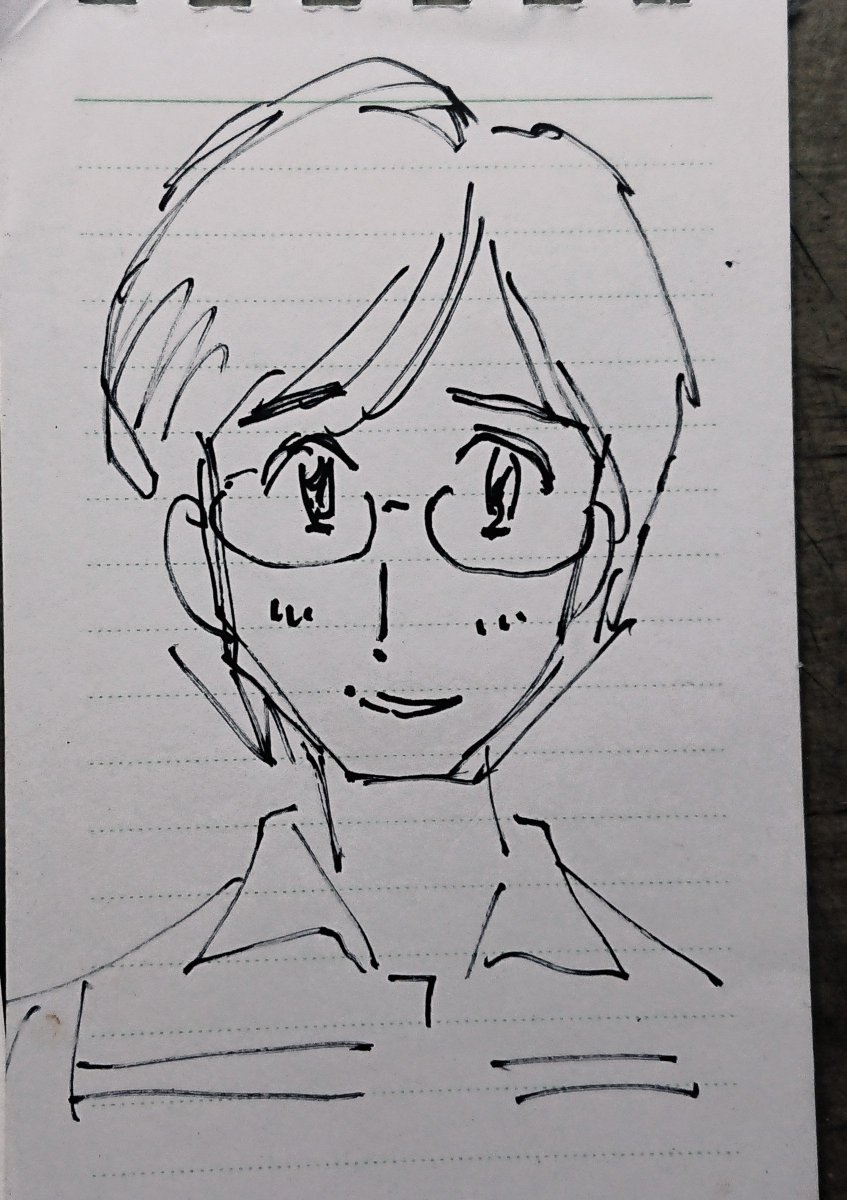 2018年3月17日、夜羽音さん・螺旋人さん・魯介の三人で東中野で飲んだとき夜羽音さんが描いた落描き。
どういった脈絡で描かれたのかは覚えてないしなんでそれを私が持ってるのかもわからないが。

夜羽音さん。
忘れないよ。 
