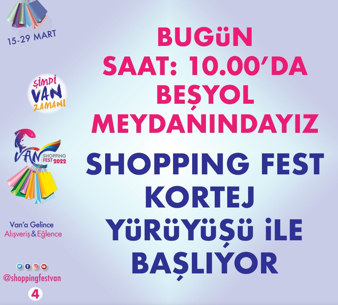 BAŞLIYORUZ 🥳

#VanShoppingFest
#Van