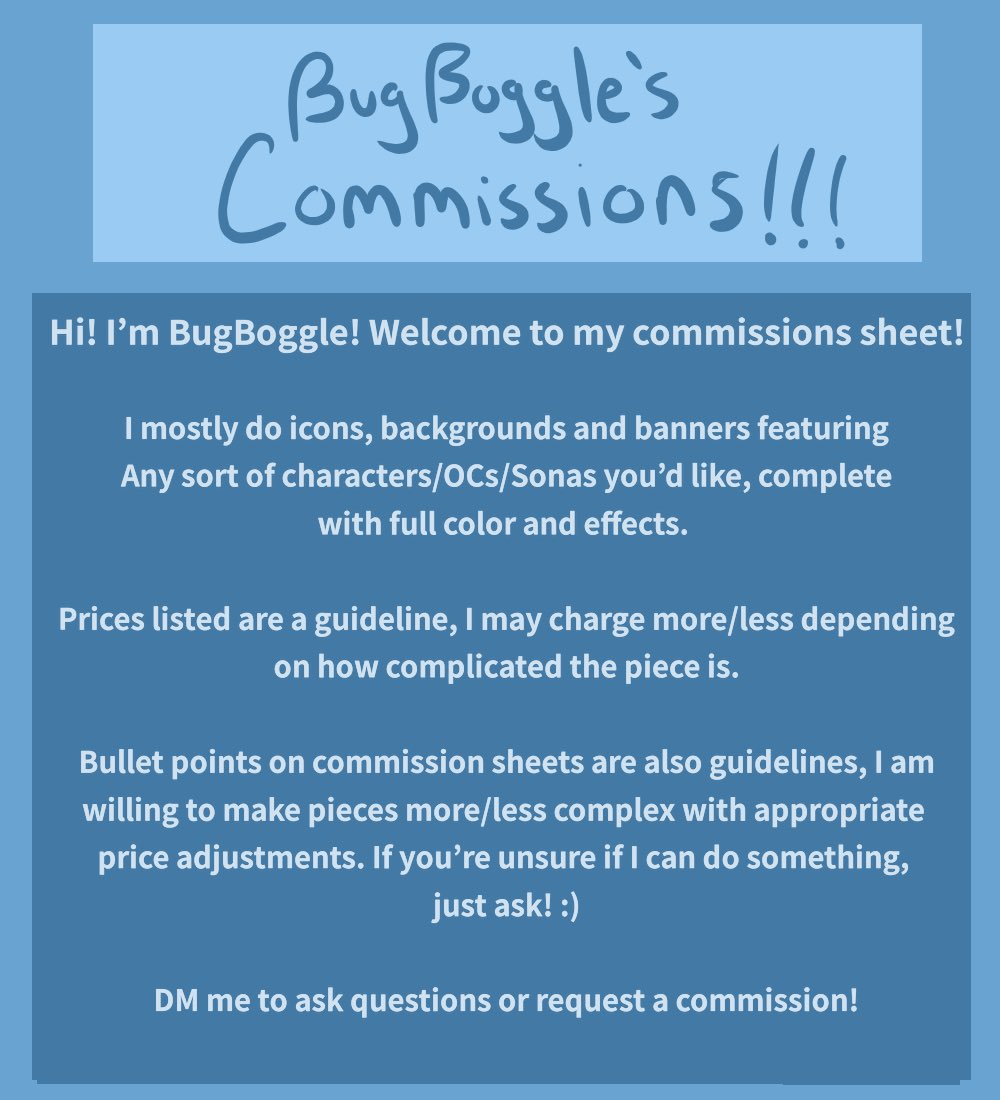 BugBoggle's tweet image. Commissions are open! I’m new to using twitter as a platform but hope to meet other artists in the community.
DM for details or to ask for a commission 👍
#commissionsopen #Commission #furryart #furry #ocs