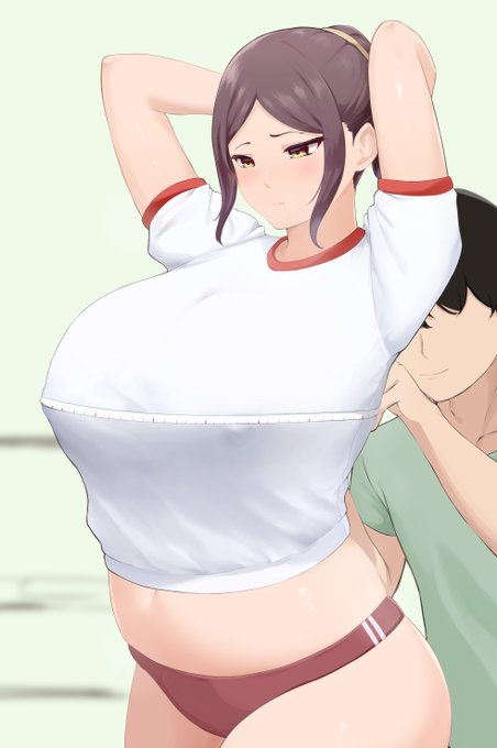 嫁のバストサイズを測る 