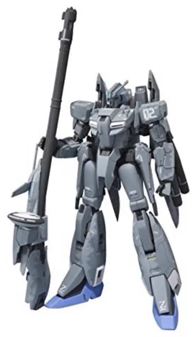 #ガンダムゼータプラスの「人型を外した立ち姿勢」「MSには珍しい肩形状」「フロントスカート無し」「長大なビーム砲」「ムーバブルフレーム」エルガイムMk-IIの斬新すぎるのをMSの記号でうまくまとめた様にも見えて興味深い 
