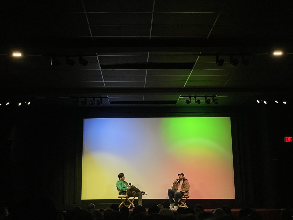 Such a fun night with <a href="/A24/">A24</a> at <a href="/newbeverly/">New Beverly Cinema</a> for #Xmovie and a conversation with Ti West and <a href="/eliroth/">Eli Roth</a>. GO SEE THIS MOVIE, PEOPLE, it is X😵X😯X.