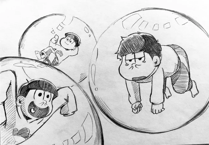 松も描けます。おそ松さんクラスタのみなさんフォローしていきませんか? #イラスト #おそ松さん #春の創作クラスタフォロー祭り #絵描きさんと繋がりたい