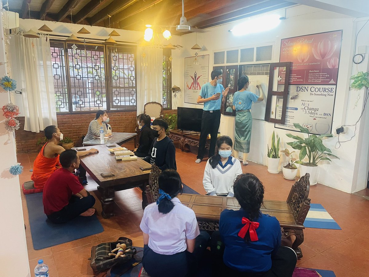 aol_laos's tweet photo. Youth Club activities : @ArtofLiving Volunteers in Laos started service project of teaching English to the students! #education #service #englishlearning #laos #vientiane #artofliving #SharingIsCaring #FarEast https://t.co/Csy6XBSjcZ