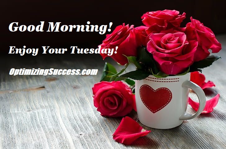 Good Morning, Tuesday!

#OptimizingSuccess #BusinessCoaching #CustomerCare #ClientCare #Sales #LiveChatCoaching #BusinessCoaching #BDC #GME #ThanksCoach #SalesTraining #LiveChatTraining
optimizingsuccess.com/sales-training