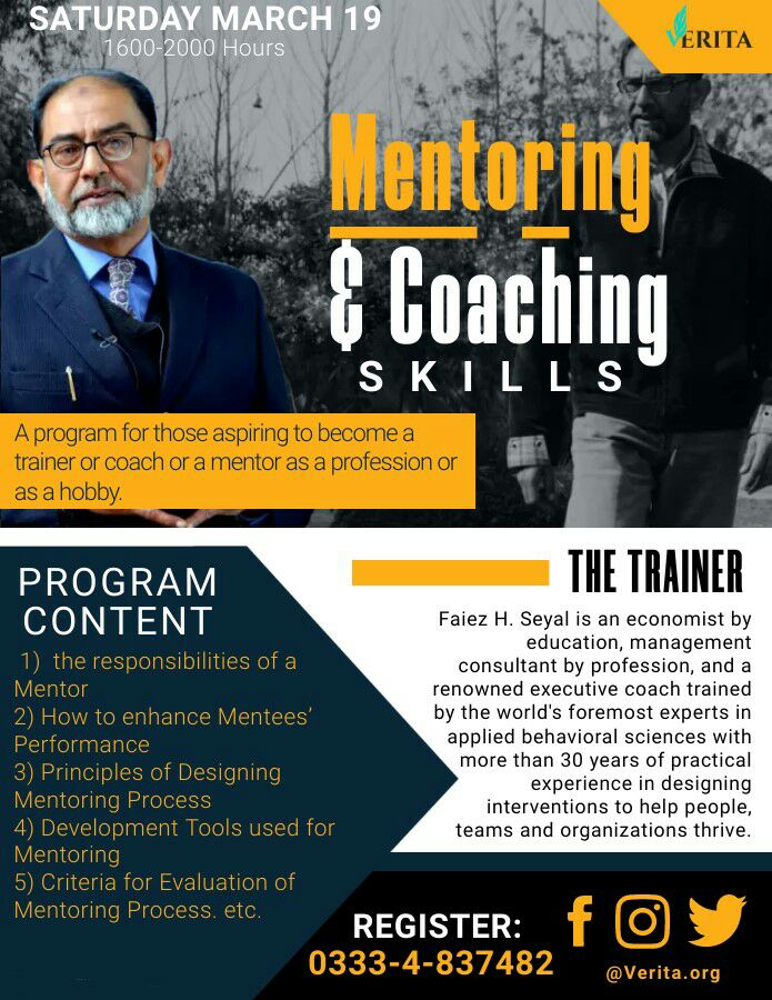 Verita_org's tweet photo. Learn from the man who has over 30 years of experience in the field. A Must-Attend Program not only for  Professional Coaches but also for Management Professionals, Leaders, Teachers,  Parents, or anyone who is in an influential  Role/ Position. https://t.co/8DyRt3ryTj