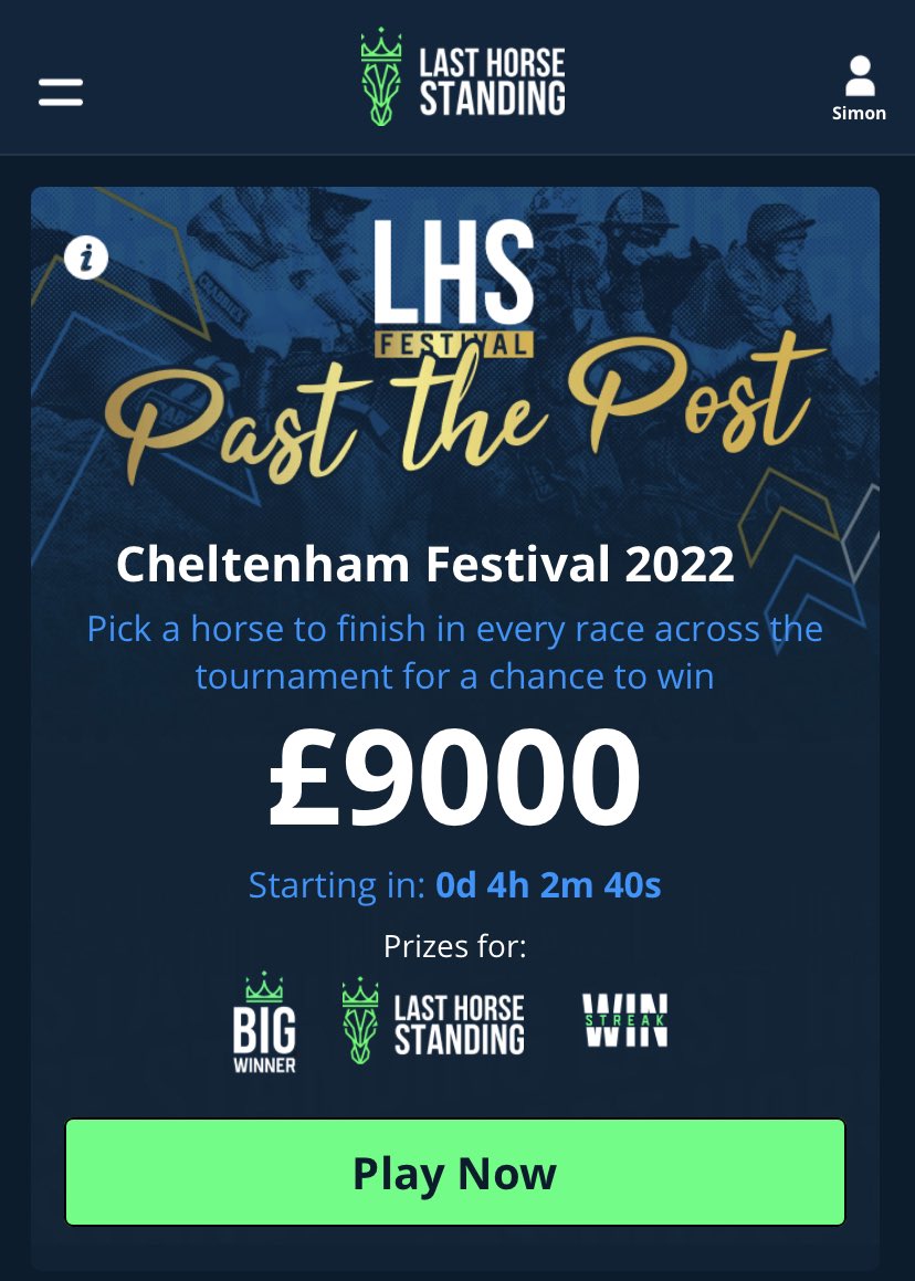 SiRoggo's tweet image. FREE TO PLAY AND THEY DONT HAVE TO WIN JUST GET ROUND!. £9k pot for the festival. App and android store #nobrainer #racing #HorseRacingTips #tips #free #share #CheltenhamFestival2022