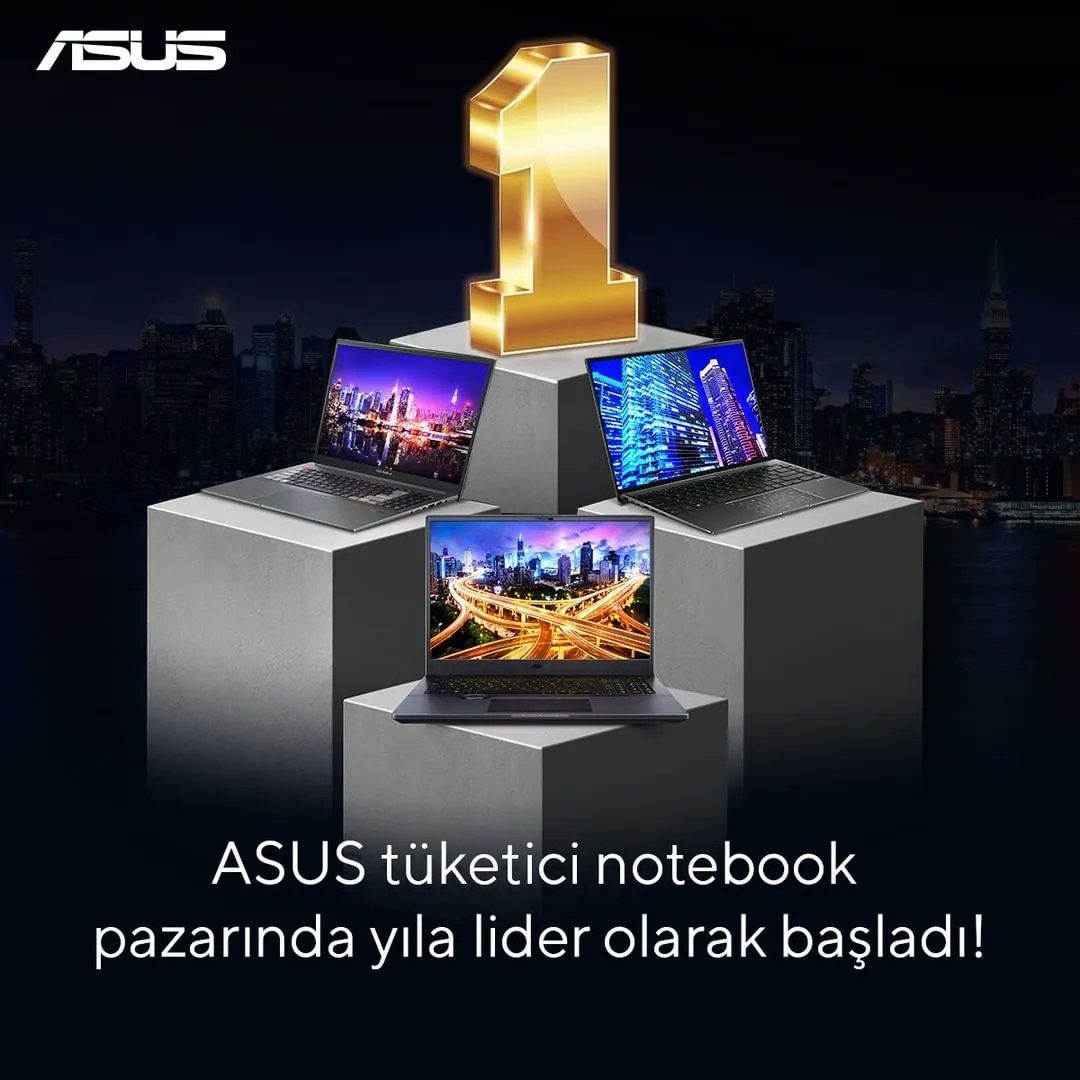 #ASUS, en yüksek pazar payı ile tüketici notebook pazarında yıla lider olarak başladı!