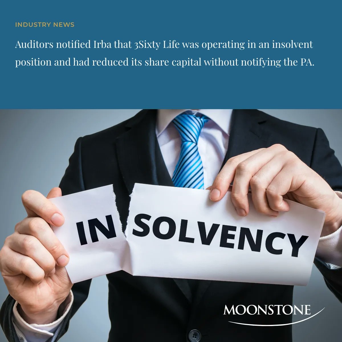 MoonstoneInfo's tweet photo. Auditors notified Irba that 3Sixty Life was operating in an insolvent position and had reduced its share capital without notifying the PA. Read more: https://t.co/4YQETEkZdT
#3SixtyLife #FSCA #IndependentRegulatoryBoardforAuditors #LeoMakgamathe #minimumcapitalrequirements https://t.co/iEE7VZnvtL