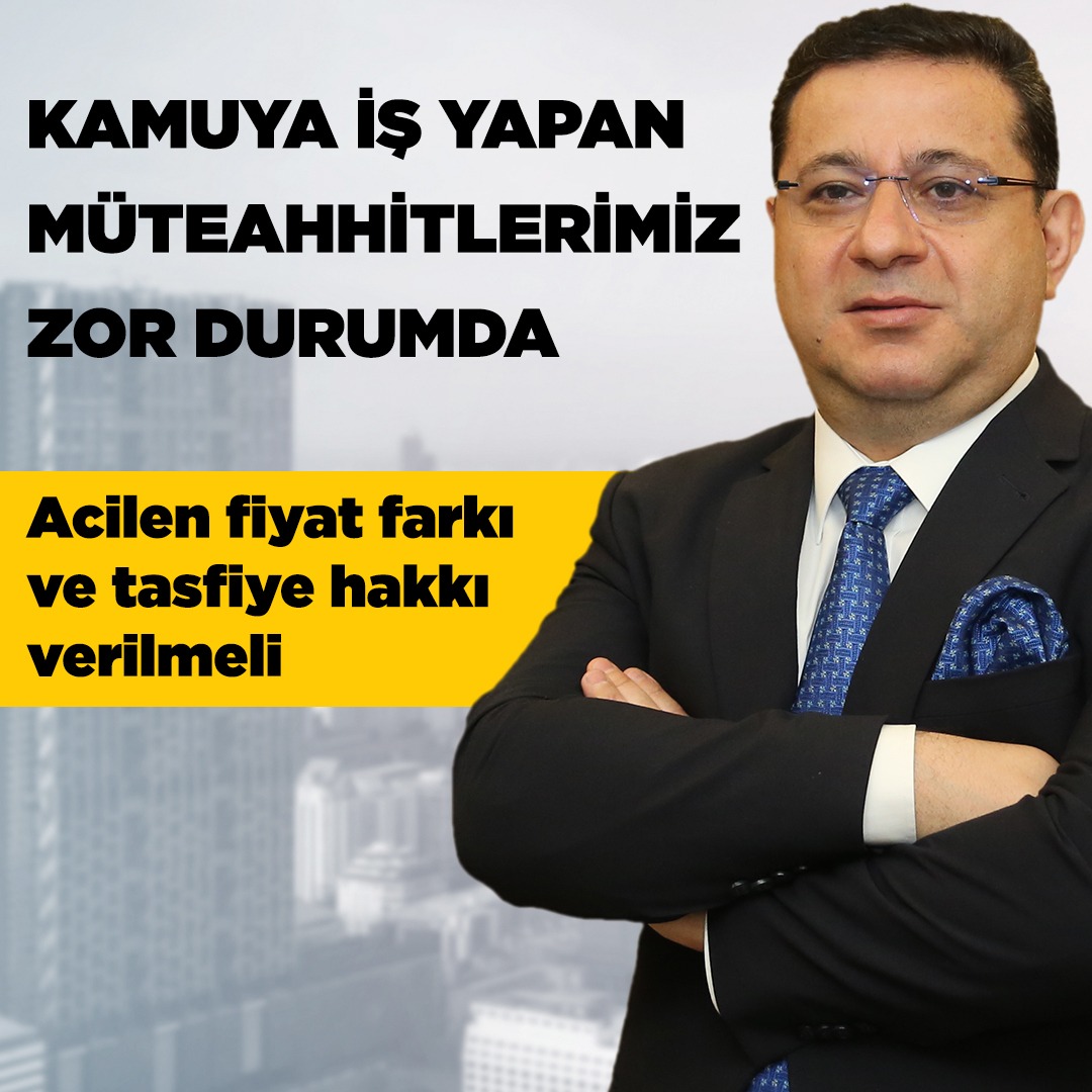 Yönetim Kurulu Başkanımız Mustafa Eken, kamuya iş yapan müteahhitlerin zor durumda olduğunu, acilen fiyat farkı ve tasfiye hakkının verilmesi gerektiğini söyledi.
sivastso.org.tr/haber-muteahhi…
