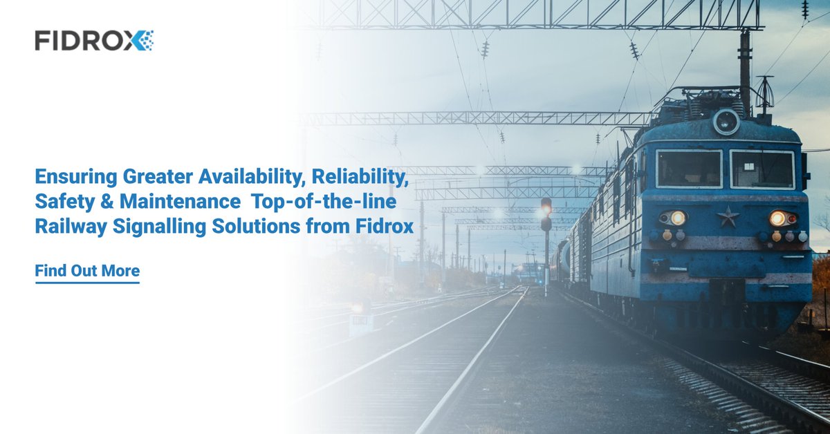 Fidroxtech's tweet photo. At Fidrox we address the critical aspect of Railway signalling. Explore how Fidrox’s #RailwaySignalling Solutions meet the modern-day challenges of Station Controlling and Managing Railway Traffic.
Find out more: https://t.co/uWK4TCPhVE
#railtrackdesign #railsignaldesign #fidrox https://t.co/ROh7tPxG6n