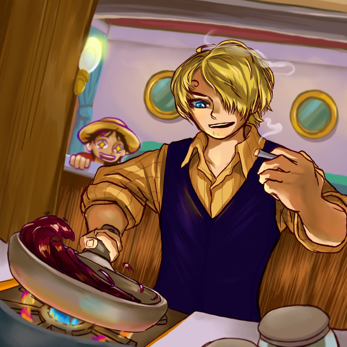 Sanji-san! [one piece fanart] What straw-hat should I do next? #Onepiecefanart #anime #fanart