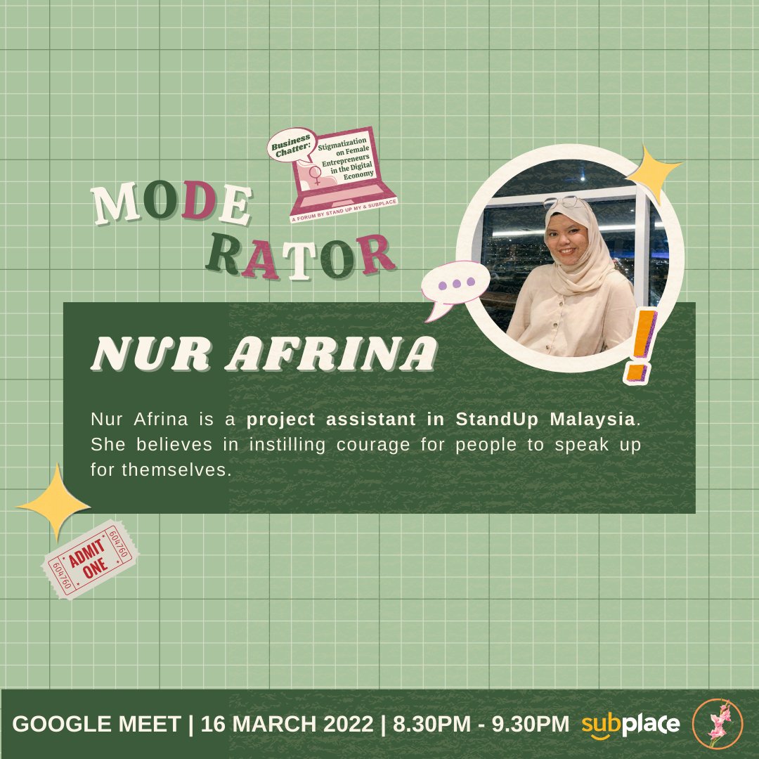 standup_my's tweet photo. These are the speakers and moderators that
we are having for our forum with Subplace tomorrow! Head on to the link in our bio, stories or
register here: https://t.co/nUvheLeJpY
#StandupMalaysia #SUBPLACE #womeninbusiness #femaleentrepreneurs
@XIXILI_intima @satiradiana https://t.co/PeuusP3ILN