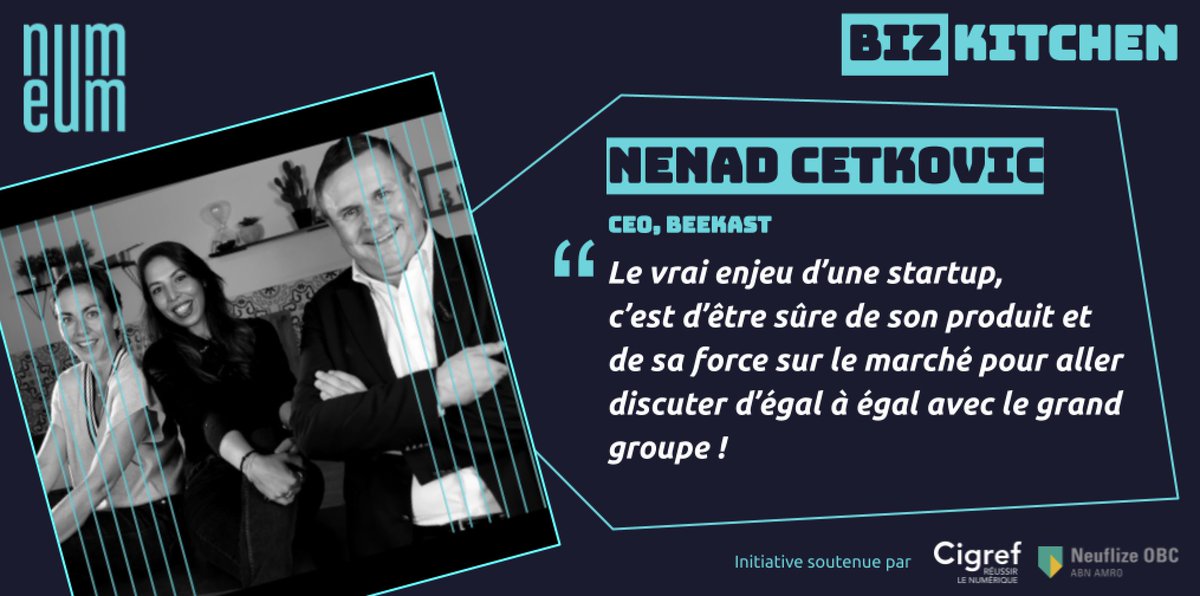 Connaissez-vous une grande entreprise qui donne la confiance nécessaire à une #startup pour aller se frotter à de grandes marques et amplifier son #business ?

Nous oui ! Découvrez le 3e épisode de #BizKitchen avec <a href="/Beekast/">Beekast</a> et <a href="/Wavestone/">Frank Munnelly</a> : bit.ly/3Jtuk0J

#FrenchTech