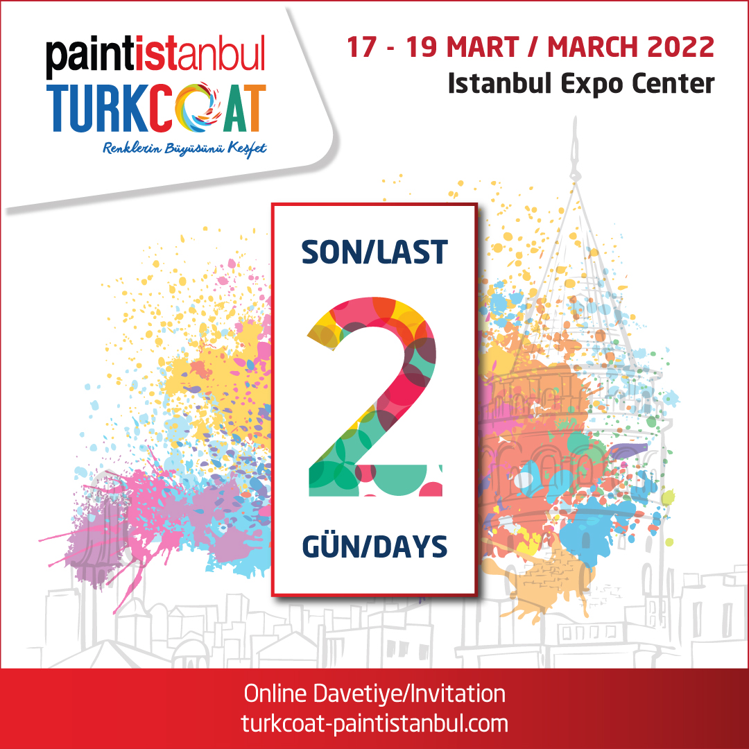 turkcoat's tweet photo. paintistanbul &amp; Turkcoat 2022 Fuarı için son 2 gün! Bu dev sektör buluşmasının bir parçası olmak için online ziyaretçi kaydınızı yapmayı unutmayın.

Last 2 days for paintistanbul &amp; Turkcoat 2022 Exhibition! Don’t forget to register for online invitation

https://t.co/fkVBgXkYu9 https://t.co/znyH2Xa0LA