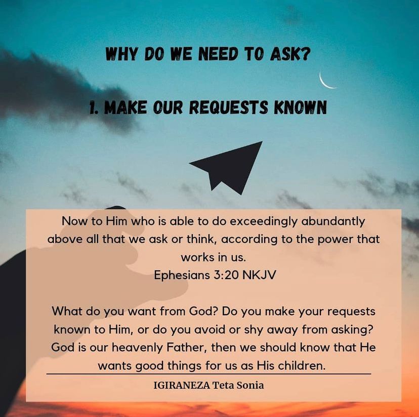 AWalkWithGod1's tweet photo. Why Do We Need To Ask?
#MakeOurRequestKnown https://t.co/R3VJy9ct4c