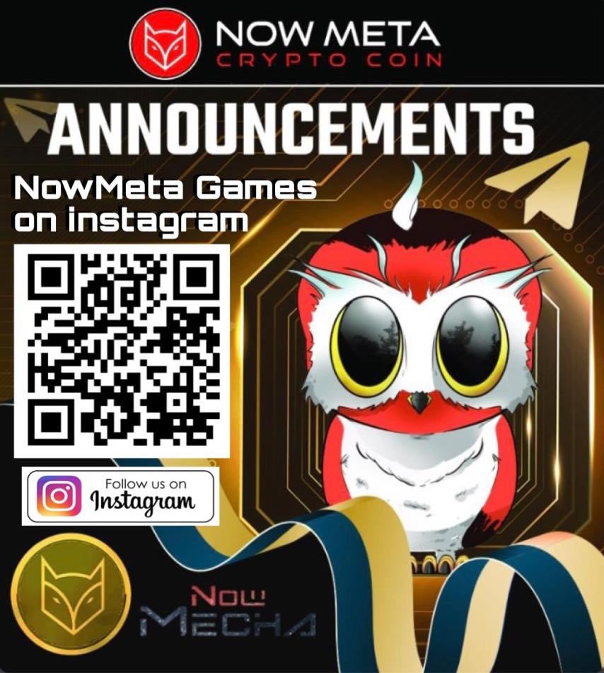 NowMetaThomas's tweet image. instagram.com/p/CbFxzIprUra/… Join our Instagram account.  Now is the time.  NowMeta🦉 #NowMetaGaming #NowMeta #Blockchain #cryptocurrency #web3 #DeFi