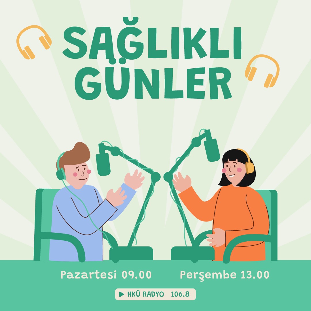 HKÜ Radyodan yeni bir program 📻🎵
Sağlık ile ilgili merak edilen konular yeni bir bu program ile dinleyicileriyle buluşuyor. Herkese "Sağlıklı Günler" dileriz 👩‍⚕️👨‍⚕️🩺💉
🗓️ Pazartesi 09.00 
🗓️ Perşembe 13.00