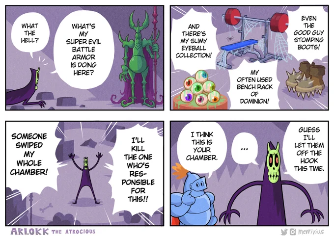 Arlokk the Atrocious 24 - Stolen Goods

Arlokk got robbed? Next time, the conclusion of the arc!

#arlokk #comic #webcomic #funny 