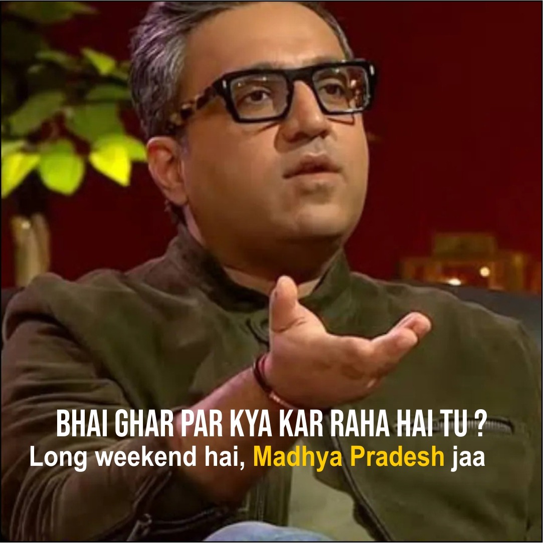 MPTourism's tweet photo. Bhai kya kar raha hai tu?
#mptourism #madhyapradesh #memes #HeartofIndia #IncredibleIndia #sharktank https://t.co/K04MIz0vOA