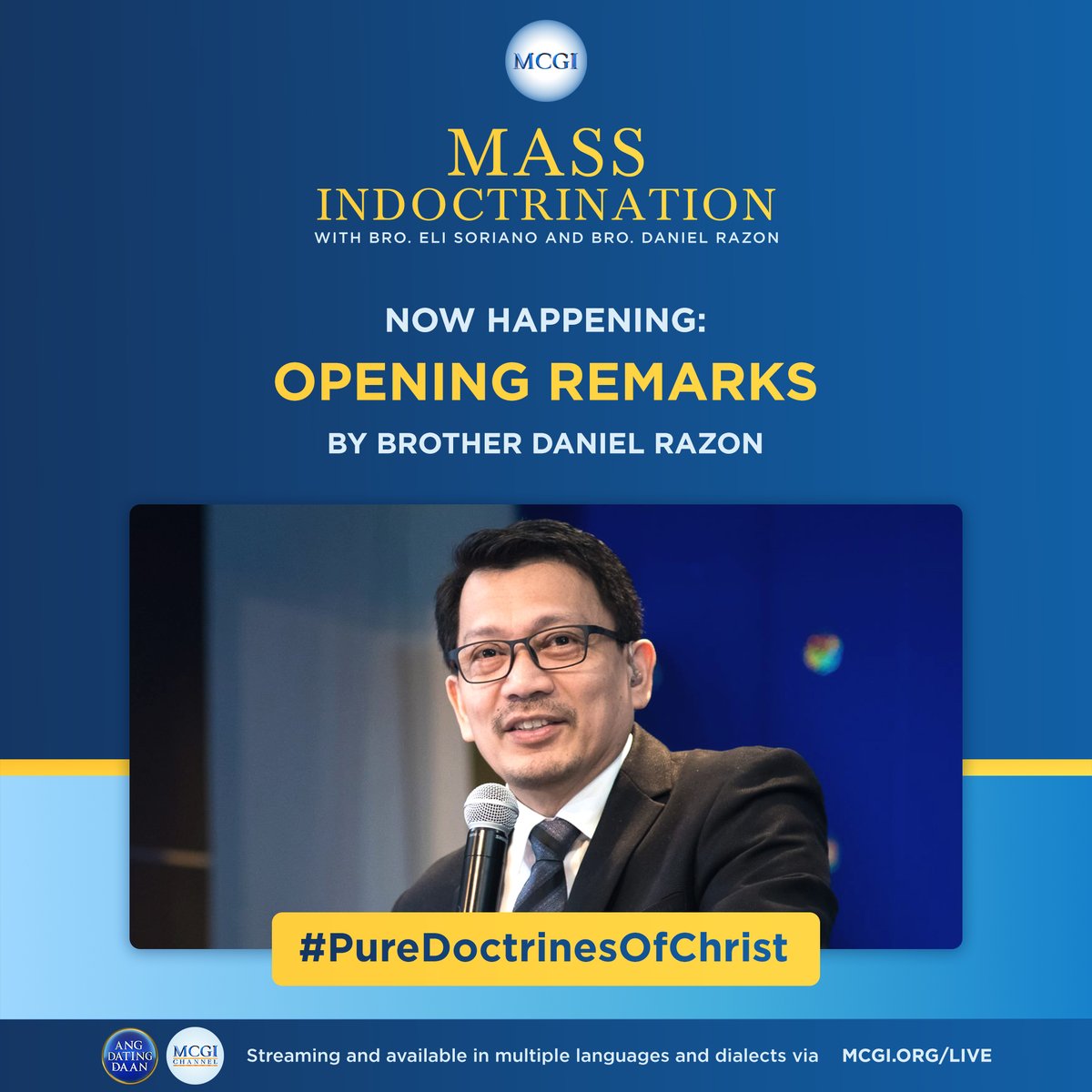 AngDatingDaanTV's tweet photo. To kick-start tonight’s biblical study, here’s Brother Daniel Razon for the opening remarks.

Accepting Christ and His Words
#PureDoctrinesOfChrist https://t.co/MdeSBNaR9K