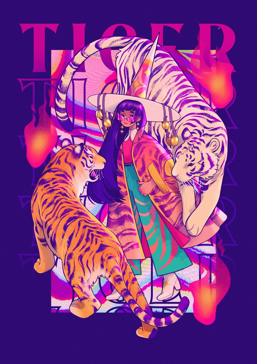 Lanajay_art's tweet photo. Tiger fashion ✨🐯💖 https://t.co/ukMRbRaozt