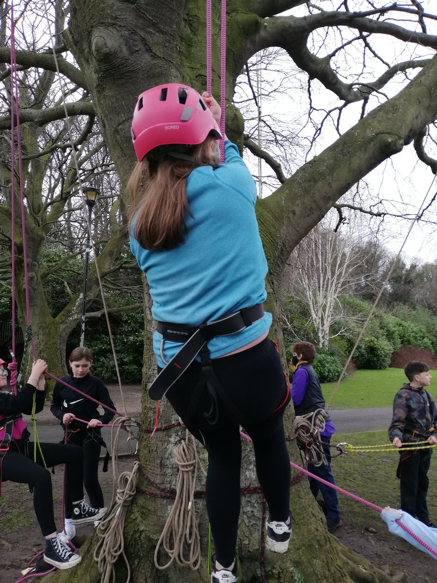 MrsMP7Cockenzie's tweet photo. Day 2 of P7 @CockenziePS ACE Escape days are off to a flying start! @ELOutdoorEd. Tree climbing, slack lining and fire building! 🌲🧗‍♀️🧗‍♂️ #outdooreducation #loveoftheoutdoors #adventure https://t.co/nZHzanvclG