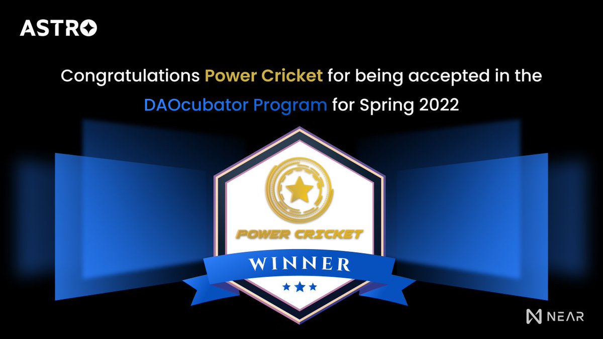 We are exhilarated to announce that Power Cricket has been accepted in the DAOcubator program for Spring 2022.
Heartiest congratulations to them.
#DAOcubator #AstroDAO #NearProtocol #StartupEd #DAOs #Web3 #Partnership #Collaboration #Networking