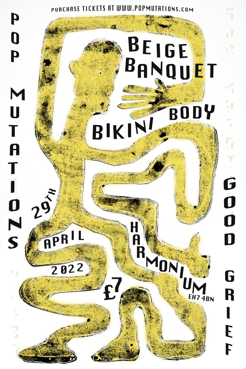 GoodGriefGigs's tweet photo. **** NEW SHOW ****

Manic London 5-piece Beige Banquet &amp; local post-punk brilliance from @bikinibodymusic will make this an absolute bumper night in late April - another joint promo with our good Glasgow mates @popmutations
 - tickets on sale now!

https://t.co/vqvTMXS5Fl https://t.co/65DUiEu3aE
