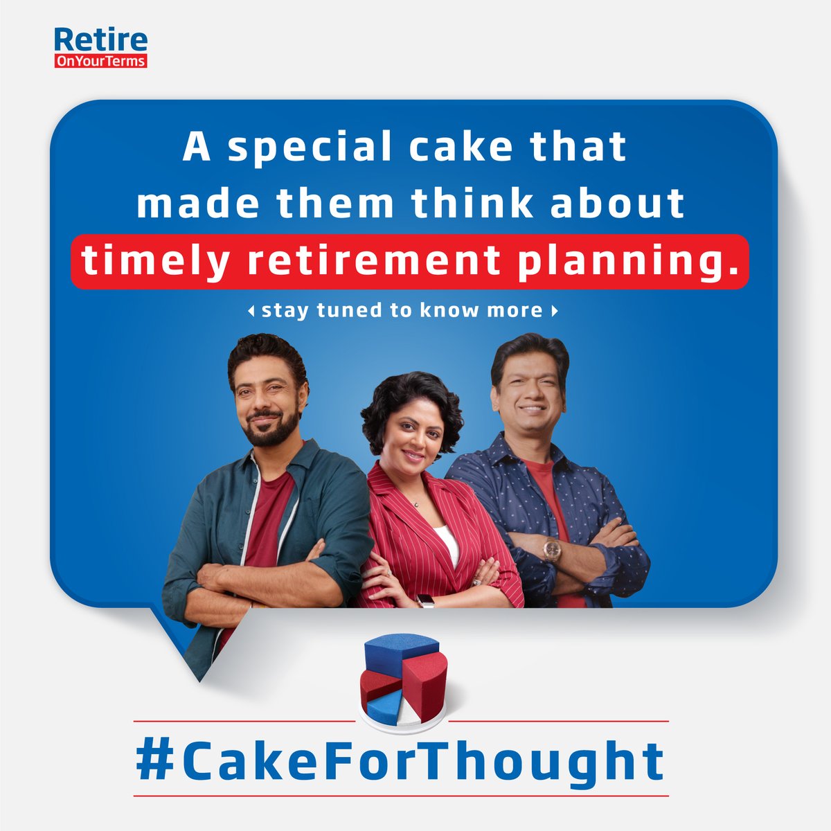 HDFCLIFE's tweet photo. Watch out this space to see how we got your favorite celebrities talking about timely retirement planning with an interesting #CakeForThought on their birthday!
#RetireOnYourTerms #RetirementPlanning #PlanningOnTime #SarUthaKeJiyo https://t.co/MfdazUrZOx