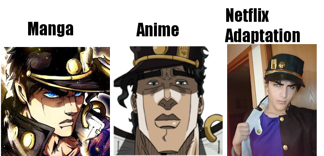 jjba_irl's tweet photo. Jojo anime belike https://t.co/osIOV7sM5F https://t.co/Ox7pNcqMJ4