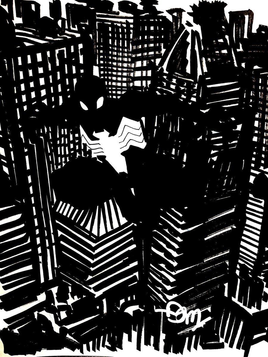 DamooseSeth's tweet photo. #SpiderMan warm up this morning before heading out for work #WakeUpAndDraw #TooCartoony #ComicsAreForEveryone #Marvel inspired by the classic Byrne cover https://t.co/38fBv7xTrn