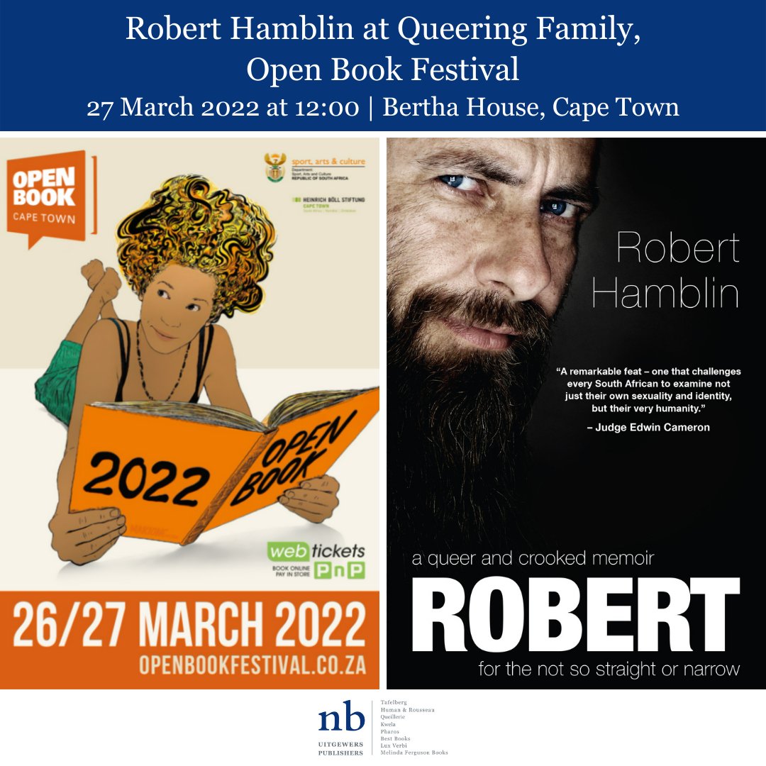 QUEERING FAMILY, <a href="/OpenBookFest/">Open Book Festival</a> 
Date: 27 March 2022
Venue: Bertha House
Time: 12.00 - 13.00
Tickets: openbookfestival.co.za/programme/quee…
<a href="/ThisRobHamblin/">Robert Hamblin</a>, Thenjiwe Mswane and Keely Shinners explore what family can mean in the company of Kelly Smith.