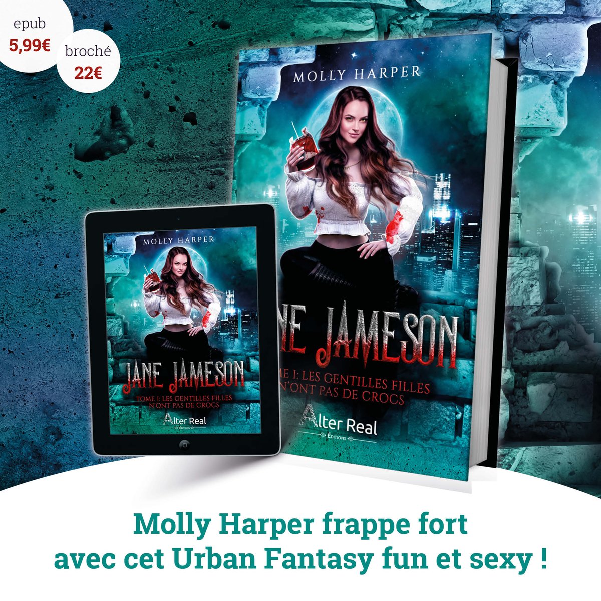 [#Sortie J-3]
Vendredi prochain, découvrez le premier tome de Jane Jameson de Molly Harper ! 📕🤩 Une série #urbanfantasy de folie avec un #humour mordant, de l’ #action et un #vampire hyper sexy ! 😍🧛‍♂️
Broché👇 :
bit.ly/3tbVMu5
Epub 👇 :
amzn.to/3i6vZNF