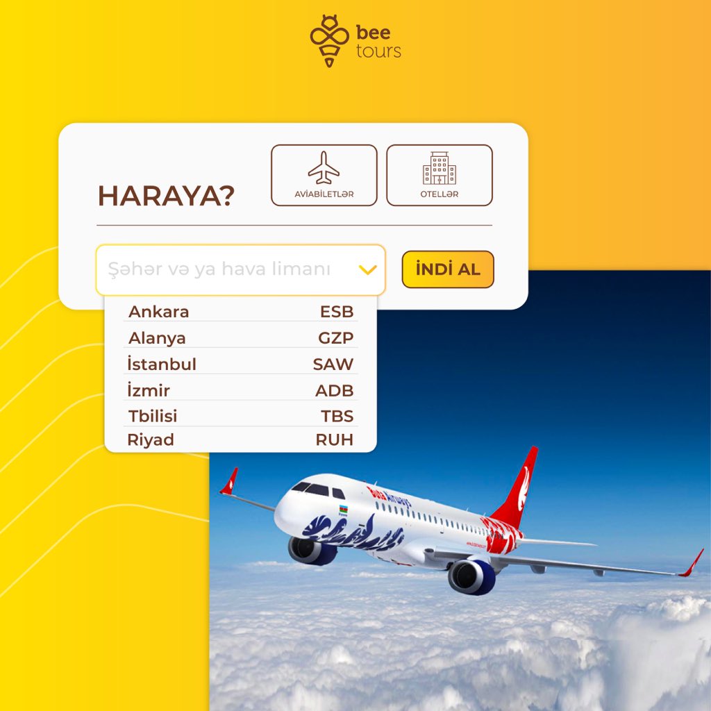 beetoursaz's tweet photo. Buta Airways ilə müxtəlif istiqamətlərdə endirimli biletləri əldə etməyə tələsin!

• Aviabiletlərin sayı məhduddur.

Əlaqə:

📱+994 50 299 13 06
📧 ticket@beetours.az

#beetours #butaairways #aviabilet https://t.co/H5TzI3S8WV