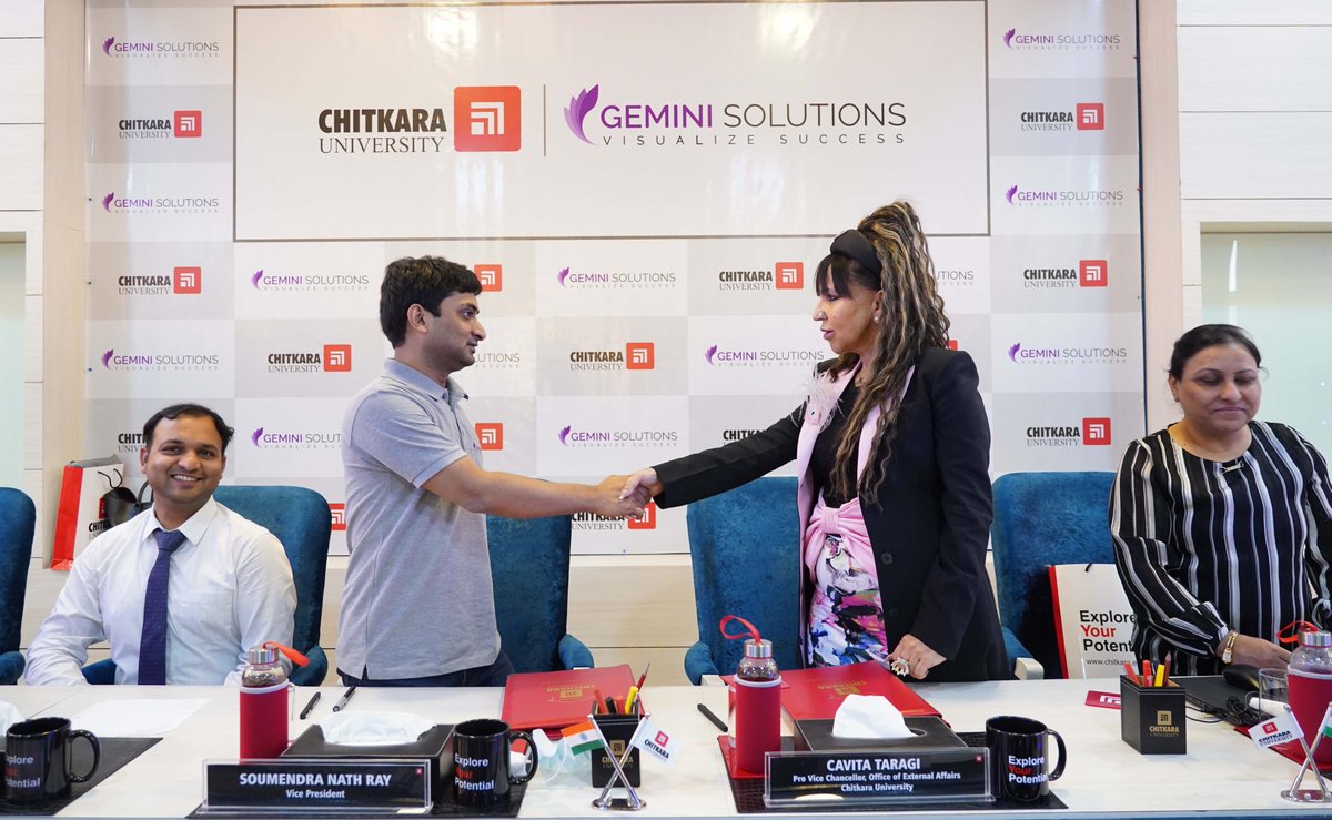 yespunjab's tweet photo. Chitkara University signs MoU with Gemini Solutions https://t.co/yIAmHFBNBa
#ChitkaraUniversity #SignsMoU #GeminiSolutions #YesPunjab https://t.co/iY4fh3CcGJ