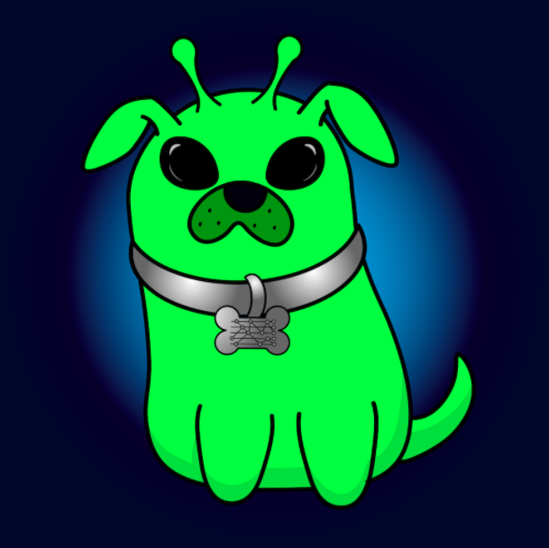 HashPupsNFT's tweet photo. https://t.co/3JhnPohN6Z

This alien pup is looking for an owner! 

He's got a very special dog tag:) 

His sale will contribute 5% to a philanthropy fund and 5% to our community fund - which will give back to owners.

#hbarnft #hederanft #hbar https://t.co/zLXpvRMGGx