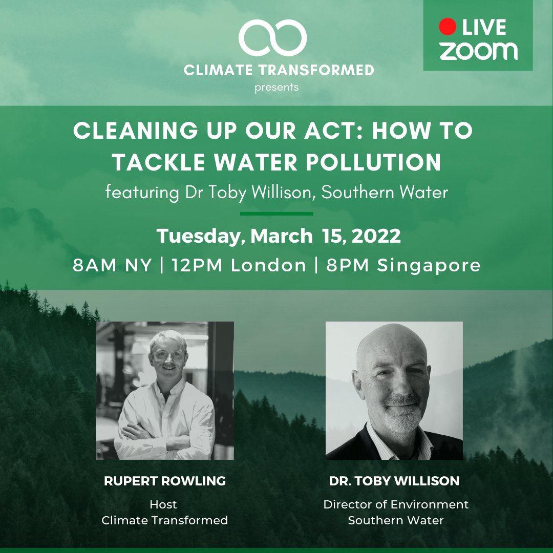 ClimateTransfmd's tweet photo. 5 mins til @ClimateTransfmd's @rupertrowling tackles #waterpollution with @TobyWillison of @SouthernWater.

Pose your own #questions to @SouthernWater Director of #Environment NOW via https://t.co/BB67Y42yxE

#southernwater #climateactionnow #climatetransformed https://t.co/91uJWXb0nf