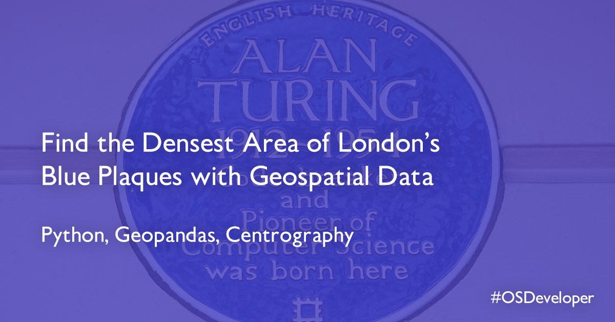 OrdnanceSurvey's tweet image. This #Python tutorial is for those wanting to discover where their favourite historical British figures once lived, worked, or were born.
Learn more: ow.ly/MHsX50IiSYO
#OSDeveloper #Geospatial