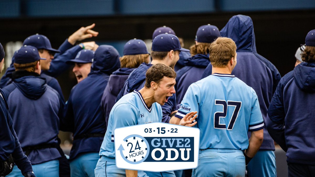 It’s Give2ODU Day! Today with your help, you can support our <a href="/ODUBaseball/">Old Dominion Baseball</a> team by giving to student scholarships at the link below. Be sure to include where you want your donation to go.🥳🎉

🔗: give2ODU.com

#ODUSports | #ReignOn | #Monarchs