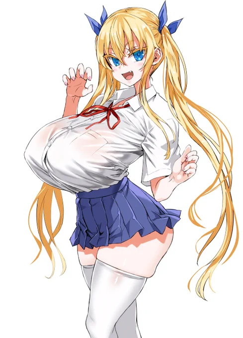 ブラウスに出来るデカ乳特有の皺好き 