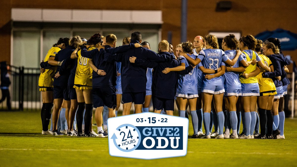 It’s Give2ODU Day! Today with your help, you can support our <a href="/ODUWomensSoccer/">ODU Women's Soccer</a> team by giving to student scholarships at the link below. Be sure to include where you want your donation to go.🥳🎉

🔗: give2ODU.com

#ODUSports | #ReignOn | #Monarchs